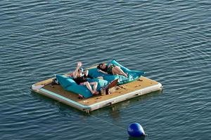 Drop Stitch Play Equipment Island Inflatable <strong>Dock</strong> <strong>Floating</strong> Platform 4x4 Inflatable Platform Water Sports Water Mat - Product Image 3