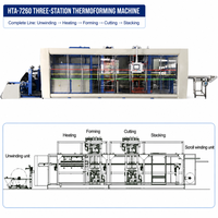 Machine de thermoformage intégrée à trois stations à pression positive et négative
