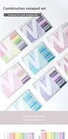 Bloc de Notas Espiral de Hojas Sueltas con Notas Adhesivas Expandibles, 60 Hojas, Multiusos, para Regalo, Diario Adhesivo para Uso Diario