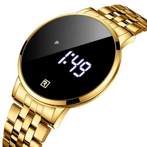 Reward Luxury Touch Screen Digital Watches Minimalist Custom Logo Stainless Steel Bracelet Led Watch For Men