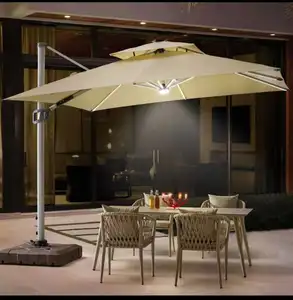مظلة فناء Led كبيرة الحجم للاستخدام في الأماكن المفتوحة والمطاعم والحدائق والمقاهي والفنادق