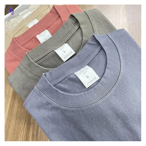 Camiseta Vintage 100% Algodón para Hombre, de Lujo, de Gran Gramaje, Oversize, con Hombros Caídos, Personalizable con Logotipo, Estilo Boxy, Lisa, para Streetwear - Product Image 1
