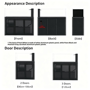 Klein en middelgroot aquascaping <span class=keywords><strong>aquarium</strong></span>, bodemfilter van aluminiumlegering met zijoverloop, meerdere maten - Product Image 6