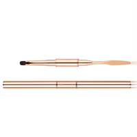 Pinceau d'extension de gel double face 2 en 1 Designs Poly gel Brushes UV Gel Nail Tool Stainless Spatule