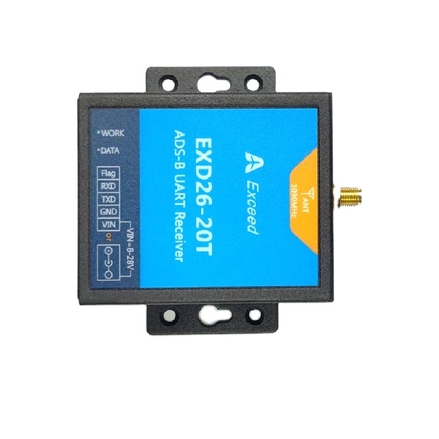 -90dBm Small Industrial Grade ADS-B Signal Receiver for UAV ADSB Ground Station EXD26-20T for Drone Collision Risk Monitoring