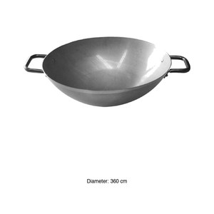 Wok de Hierro Pinti con 2 Asas, 36 cm, 36109M36, para Usar en Placas Cóncavas Especiales Pintinox - Product Image 3