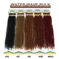 Ekstensi Rambut Sintetis Julianna Wholesale Custom Tanpa Weft Bohemian Super Water Wave Jerry Curly Wavy Deep Bulk untuk Kepang