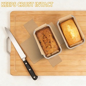Silicone Parchment Paper For Mini Bread Molds Non Stick Baking Mat Rectangle 100 Packs Oven Safe Muffin Pans - Product Image 3