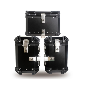 Sacoches latérales de moto (paire)-Sacoches verrouillables en aluminium 40L/50L pour Harley, BMW, <span class=keywords><strong>Honda</strong></span>, Universal Fit - Product Image 1