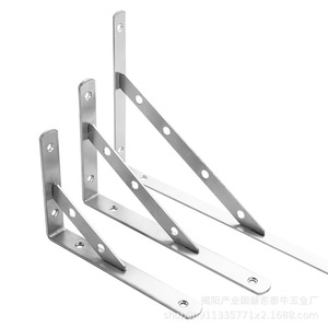 Soporte Triangular de Acero Inoxidable para Estante de Pared, 3mm 4mm de Grosor, Diseño Moderno y Simple para Estudio, Baño, Cocina - Product Image 1
