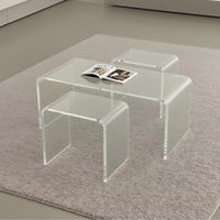 Tables et chaises en acrylique robuste pour la maison et les hôtels