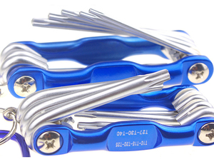 Juego de <span class=keywords><strong>Llaves</strong></span> Hexagonales y Torx Plegables de Bolsillo, 7/8 Piezas, con Marco de Aluminio, Juego de Herramientas Manuales Universales para Reparación y Ensamblaje - Product Image 4
