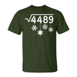 Camiseta Meme Math Teacher Christmas Snowflakes Square Root 4489 - Product Image 1