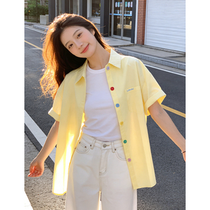 <span class=keywords><strong>Camisas</strong></span> de <span class=keywords><strong>Mujer</strong></span> de Color Sólido de Alta Calidad Producidas por Fábricas de Bajo Costo, Tops de Manga Corta Transpirables Casuales de Verano - Product Image 3