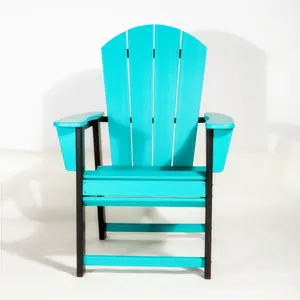 Chaise de patio en plastique et bois, prix direct usine, chaise à bascule d'extérieur en bois