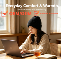 Bonnet anti-rayonnement EMF avec intérieur argenté, chapeau anti-rayonnement WiFi 5G pour les voyages en extérieur, ajustement extensible et doux