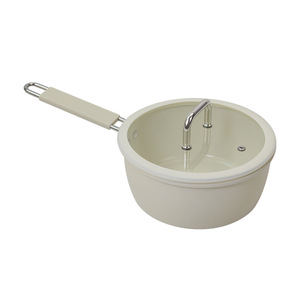 Milk <b>Pot</b> 20cm White Non-Stick With Lid For Baby Food And <b>Soup</b> Cooking - Product Image 1