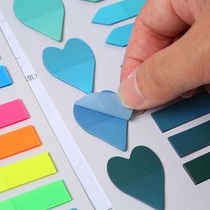 300-sheet Multicolor Mixed Set Heart-shaped Strip Self-adhesive Sticky Note Labels <b>Memo</b> <b>Pads</b> for Office/school Document - Product Image 3