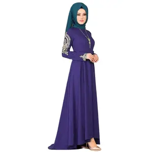 Langes Kleid Stickerei klassischer Islam muslimisch Mittlerer Osten konservatives bescheidenes Kleid Umhang für Damen arabische Kleidung