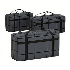 Bolsa de Almacenamiento Moderna para Sala de Estar, de Gran Capacidad, Super Resistente, de Tela Negra, a Prueba de Polvo y Humedad, con Cierre - Product Image 3