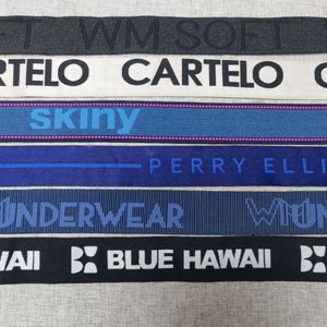 Dây Đai Vải <span class=keywords><strong>Nylon</strong></span> GRS Polyester LOGO Tùy Chỉnh Dây Thun Dệt Eo Jacquard Rộng 1Inch 25Mm Cho Đồ Lót May Mặc - Product Image 3