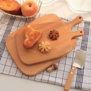 Planche à découper en bois rectangulaire avec poignée pour pain, pizza, fruits, usage domestique - Product Image 2
