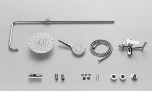 Ensemble de robinets de <span class=keywords><strong>douche</strong></span> à tête de pluie en laiton, avec filtre de salle de bains, <span class=keywords><strong>Mini</strong></span> mélangeur thermostatique, 7 pièces - Product Image 6