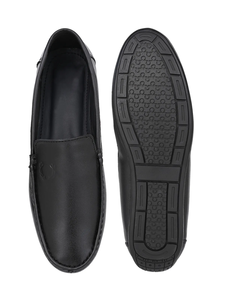 Chaussures mocassins en cuir noires pour hommes, confortables, décontractées, formelles, pour le bureau, à porter au quotidien - Product Image 2