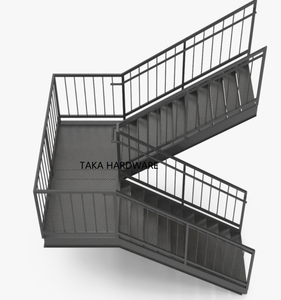 Ngoài trời nóng nhúng thép mạ kẽm thẳng cầu thang cho xây dựng thương mại - Product Image 4