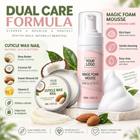 Kit de Préparation Professionnel pour Manucure Qualité Salon : Préparation Cutanée Avant Vernis Gel, Huile d'Amande, Vitamine E, Mousse Magique, Cire à Cuticules pour Ongles