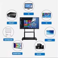 Tableau interactif intelligent, résolution 4K, écran tactile 20 points, panneau LED, 120 Hz, kiosque d'enseignement en ligne pour les salles de classe (Android)