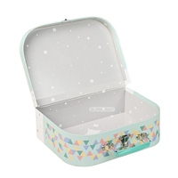 Valise personnalisée biodégradable faite à la main, boîte mystère pour enfants, valise vintage en carton avec poignée