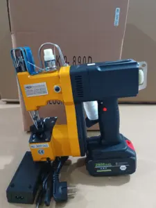 Máquina de coser industrial más cercana de bolsa eléctrica portátil de mano con batería de 36V,