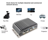 Mini PC de bureau Piesia intégré PcJ1900/J4125/ N3350/N5000 sans ventilateur i7 i5 i3 double LAN 6 * Com X86
