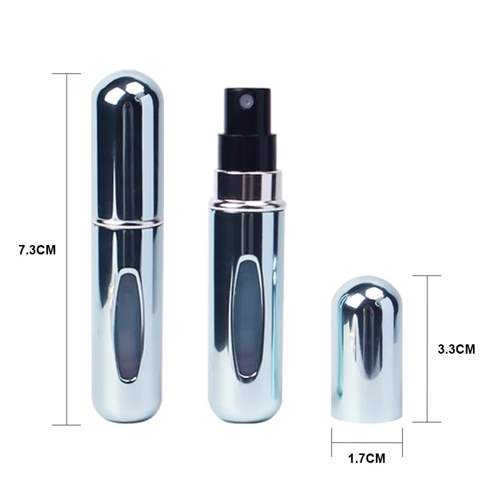 Petit vaporisateur vide rechargeable de 5ml en gros Testeur de parfum Échantillon de bouteille de parfum en verre mince de voyage