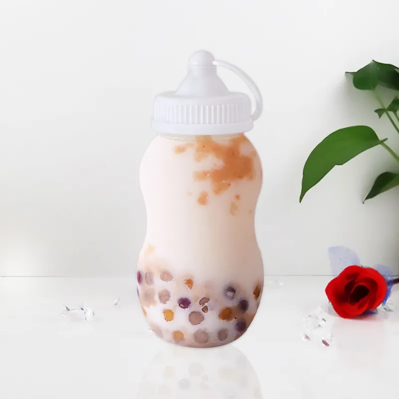 Bán Buôn 500Ml L Chai Pet Tái Sử Dụng Trà Sữa Ly Nhựa Dùng Một Lần Bong Bóng Boba Tea Cup Với Cap Chai Vua