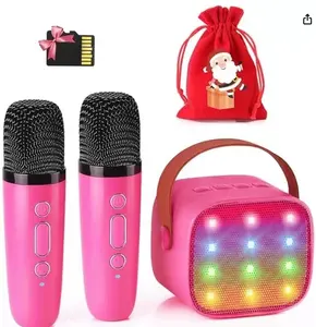 Tốt Nhất Bt Mini Âm Nhạc Máy Nghe Nhạc Loa Cầm Tay Di Động Thẻ TF Loa Không Dây Karaoke Máy Nghe Nhạc Với Mic Bluetooth Loa Nhựa