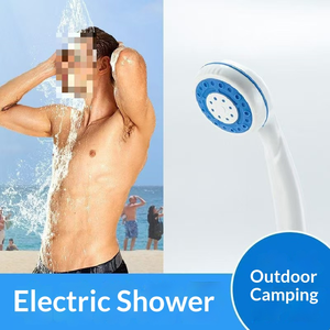 Douche de camping portable rechargeable en ABS étanche IPX7 avec cordon de 1,5 m pour voyages et bain décontracté - Idéale pour les excursions en plein air - Product Image 2