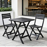 Ensemble de table et de chaises pliantes en plastique portables pour hôtel, banquet, café, événement en plein air, mobilier de salle à manger