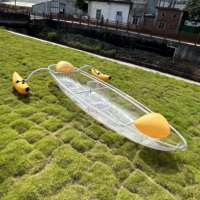 Canoë transparent, kayak en cristal, bateau de luxe avec airbag d'équilibrage latéral