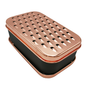 Rose Gold Và Vàng Thép Không Gỉ Rau Pho Mát Hộp Vắt Với Vuông Gừng Thực Phẩm Lưu Trữ Container Nắp Bao Gồm - Product Image 6