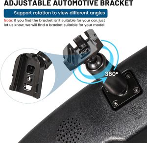 Tự động điều chỉnh độ sáng kênh kép 4.3inch phía sau xem gương màn hình với khung đặc biệt gắn đảo ngược hiển thị an toàn - Product Image 5