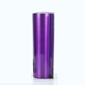 แก้วน้ำทรงตรงแบบมีกลิตเตอร์สีรุ้ง ขนาด 600 มล. (20 ออนซ์) ผนังสองชั้นสุญญากาศ เก็บอุณหภูมิ พร้อมฝาปิด - Product Image 1