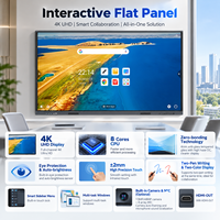 65/75/86/98 Papan Layar LCD Interaktif Panel Datar Papan Pintar Layar Sentuh untuk Pengajaran Pembelajaran Papan Interaktif