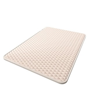 Alfombra de baño rectangular de material mezclado, color sólido, antideslizante, absorbente, de secado rápido, para el hogar, para el baño y el inodoro - Product Image 1