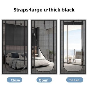 Porta di sicurezza in rete morbida con cerniera, antizanzare, per cani di piccola taglia, installazione senza chiodi, ventilazione a forma di U, stile americano - Product Image 2