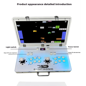 Console <span class=keywords><strong>de</strong></span> <span class=keywords><strong>jeu</strong></span> d'arcade pliable à double écran, écran 21 pouces, portable, avec cabinet <span class=keywords><strong>en</strong></span> métal et verre, joystick, fonction monnayeur, Claw/Mini - Product Image 4