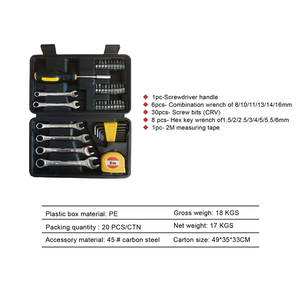 Juego de Herramientas Profesional de 38 Piezas, Caja de Herramientas de Hierro, Estuche Rígido OEM para Automóvil, Juego de Herramientas Multifunción, Destornillador, Herramientas para el Hogar - Product Image 2