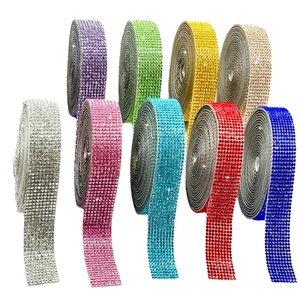 5 sân long lanh pha lê trang sức TRIM dính Rhinestone Băng thủy tinh cho chế biến hàng may mặc xe Đề can trang trí đám cưới tùy chỉnh - Product Image 1
