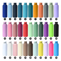 Bouteille d'eau en acier inoxydable étanche à double paroi imprimée personnalisée de 350ml 500ml pour la salle de sport et les voyages adultes verres